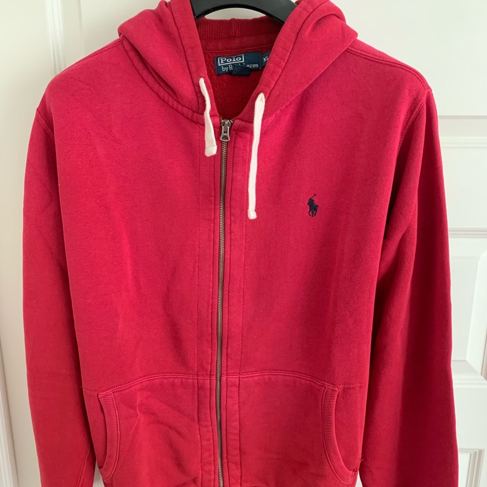 Ralph Lauren Red Hoodie Sweatshirt Men's Size XL